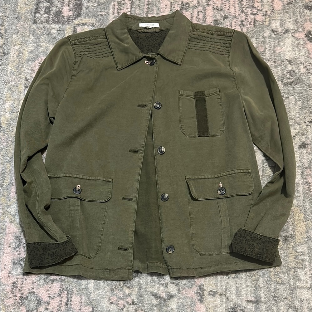 Maurices Green Military Style Jacket with Utility Style